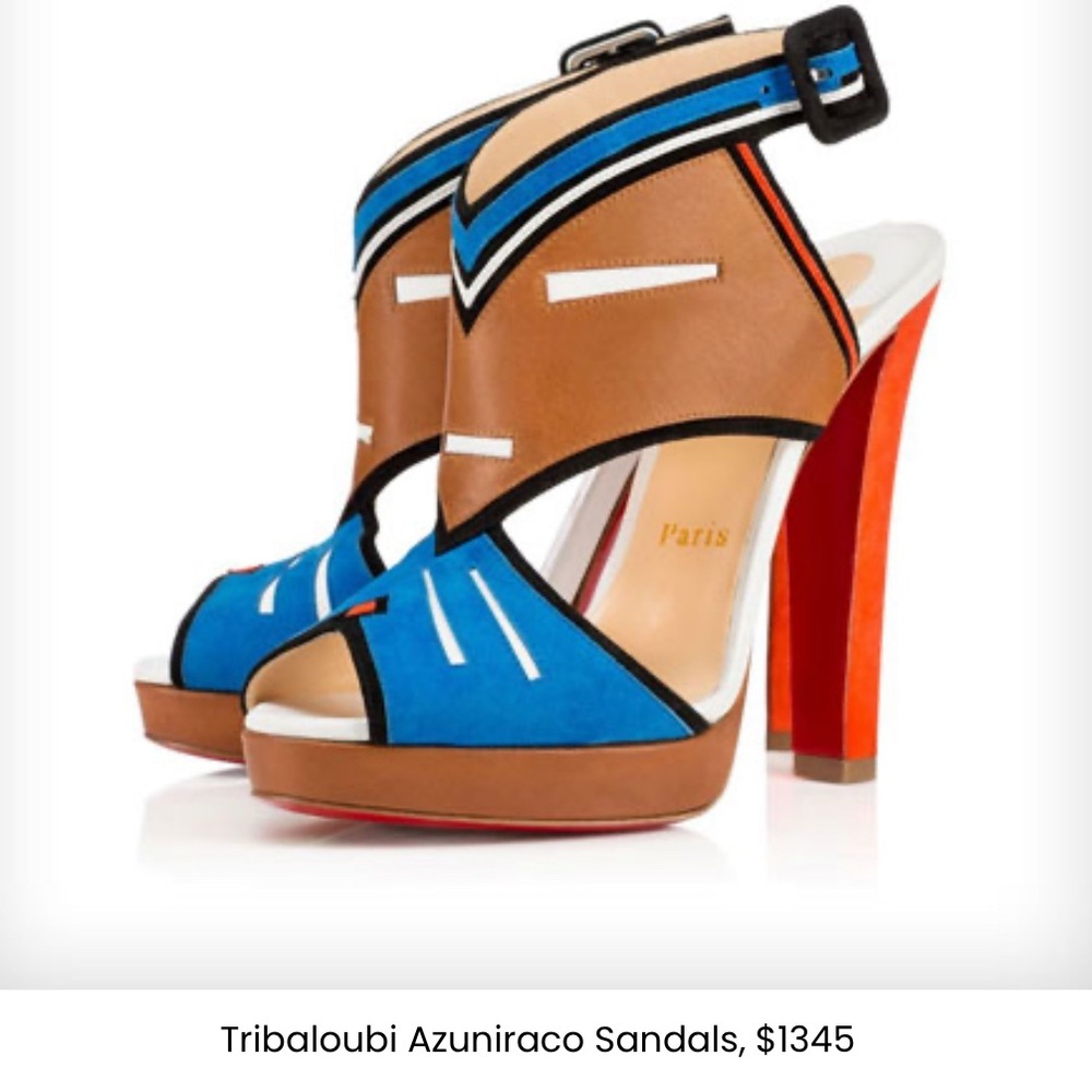 RARE Christian Louboutin ankle strap heels from Tribalou collection ; size 38